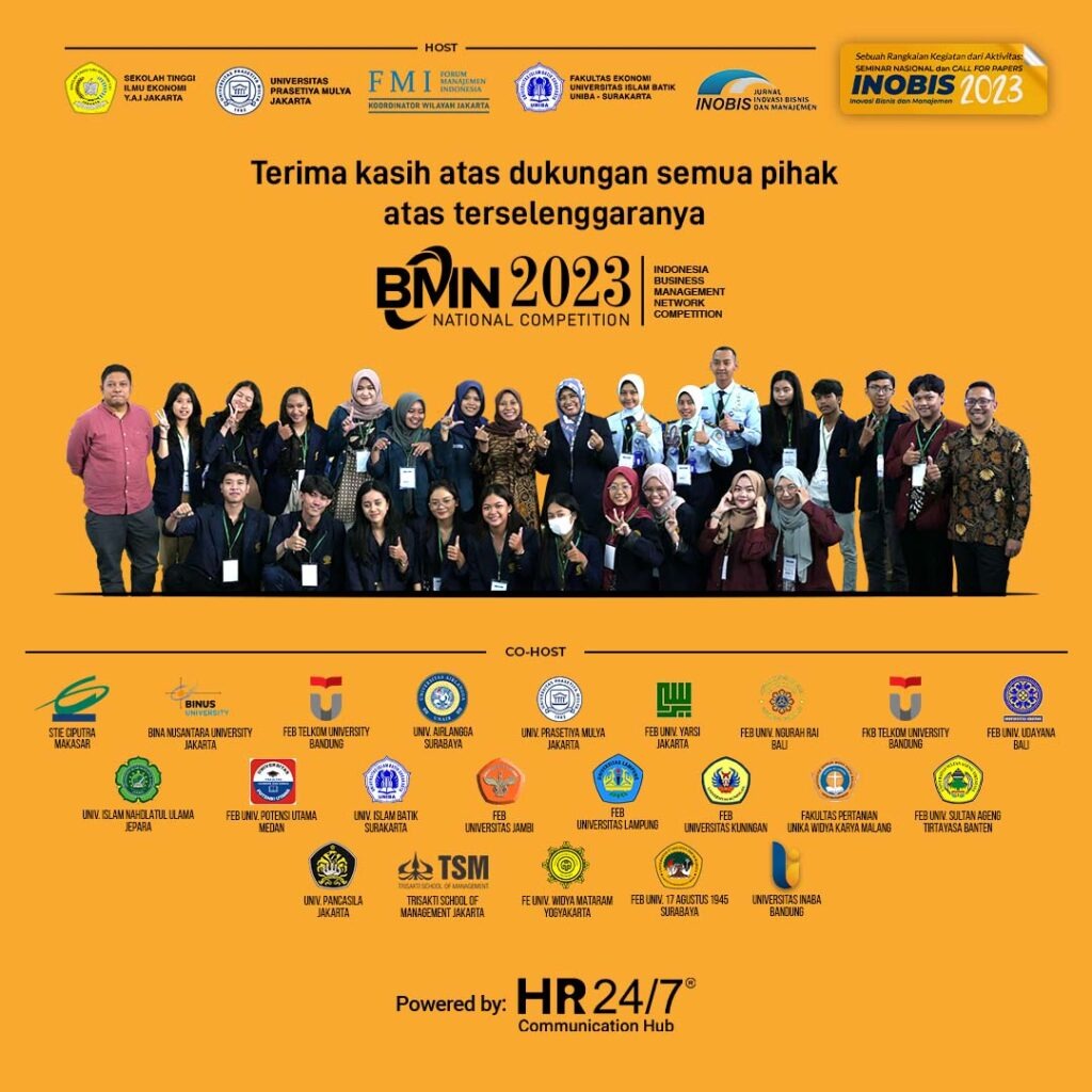 Program Studi Manajemen menjadi Co-Host dalam ajang Indonesia Business Management Network Competition 2023 di Universitas Islam Batik Surakarta (UNIBA)